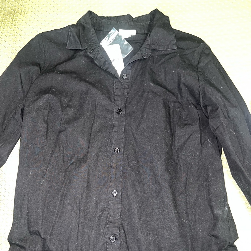 SPLENDID x DAMSEL: THE COTTON COLLECTION LONG SLEEVE DRESS Sz. Medium Black - Picture 4 of 8